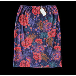 Johnny Was Jade Lizandrea Ettas Garden Floral Mesh Midi Skirt New Size XXL $130